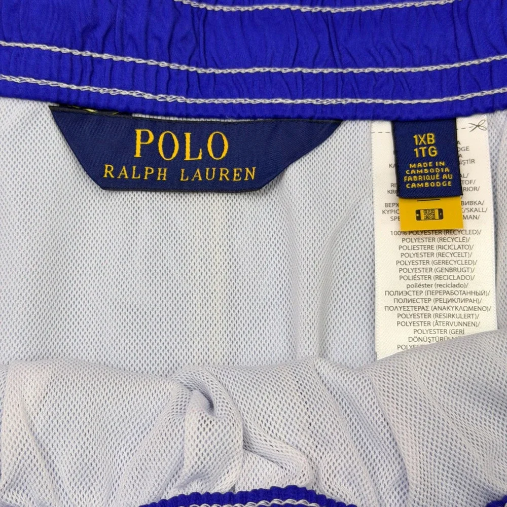 Polo Ralph Lauren Swim Trunks Mens 1XB‎ Blue Colorblock Ombre Board Shorts Pony